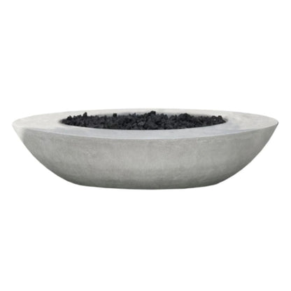Prism Hardscapes Ovale 79" Natural Glass Fiber Reinforced Cement Natural Gas Fire Pit Bowl