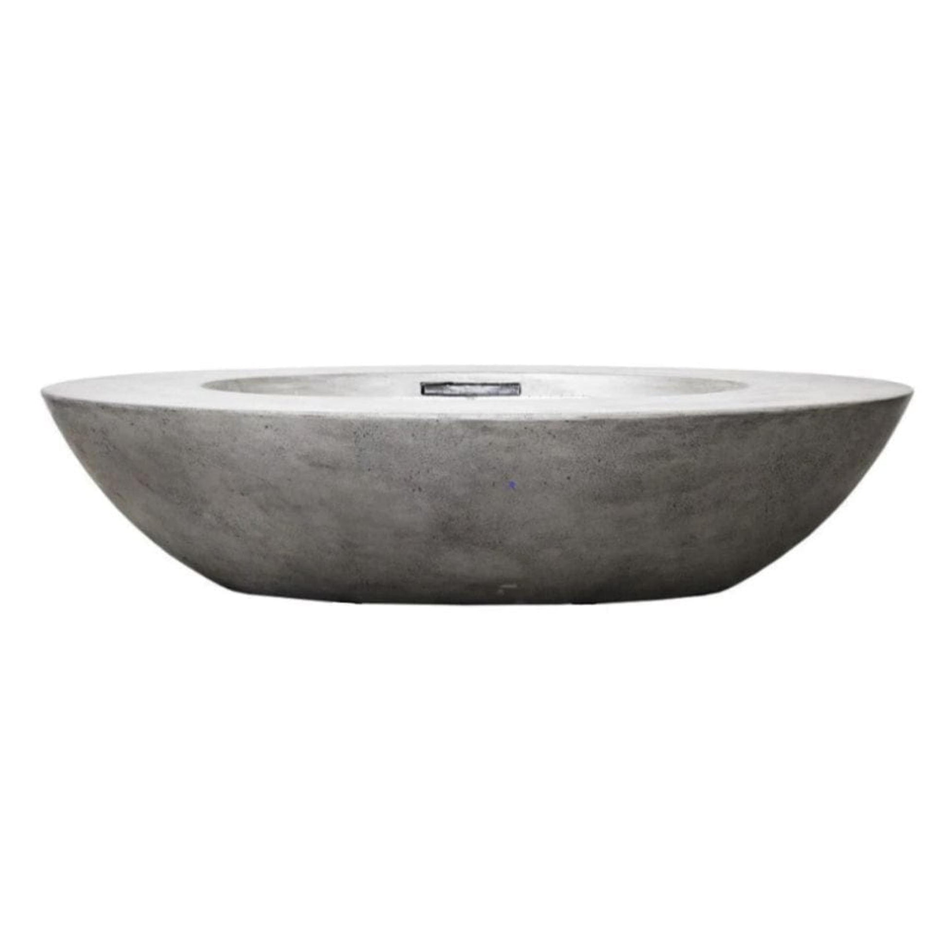 Prism Hardscapes Ovale 79" Pewter Glass Fiber Reinforced Cement Liquid Propane Fire Pit Bowl