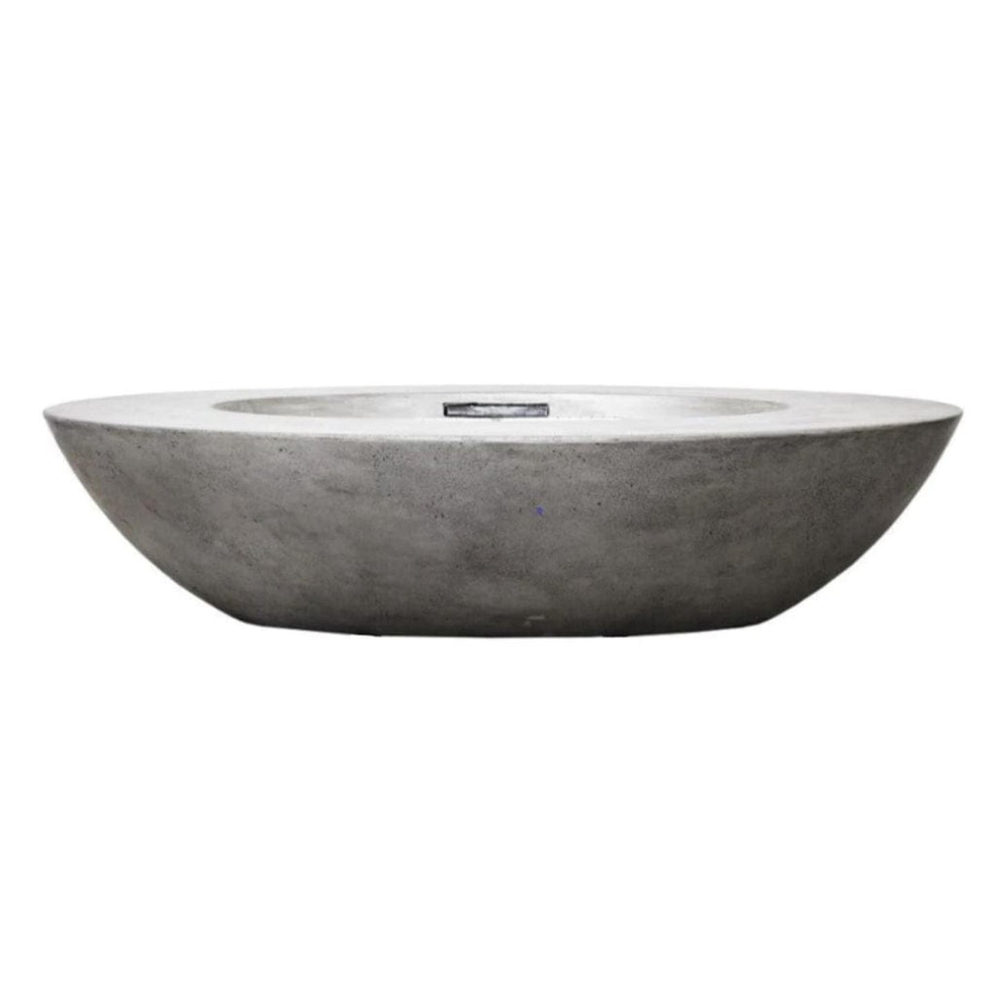 Prism Hardscapes Ovale 79" Pewter Glass Fiber Reinforced Cement Natural Gas Fire Pit Bowl
