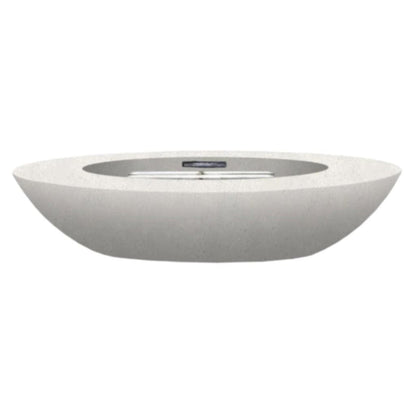 Prism Hardscapes Ovale 79" Ultra White Glass Fiber Reinforced Cement Liquid Propane Fire Pit Bowl