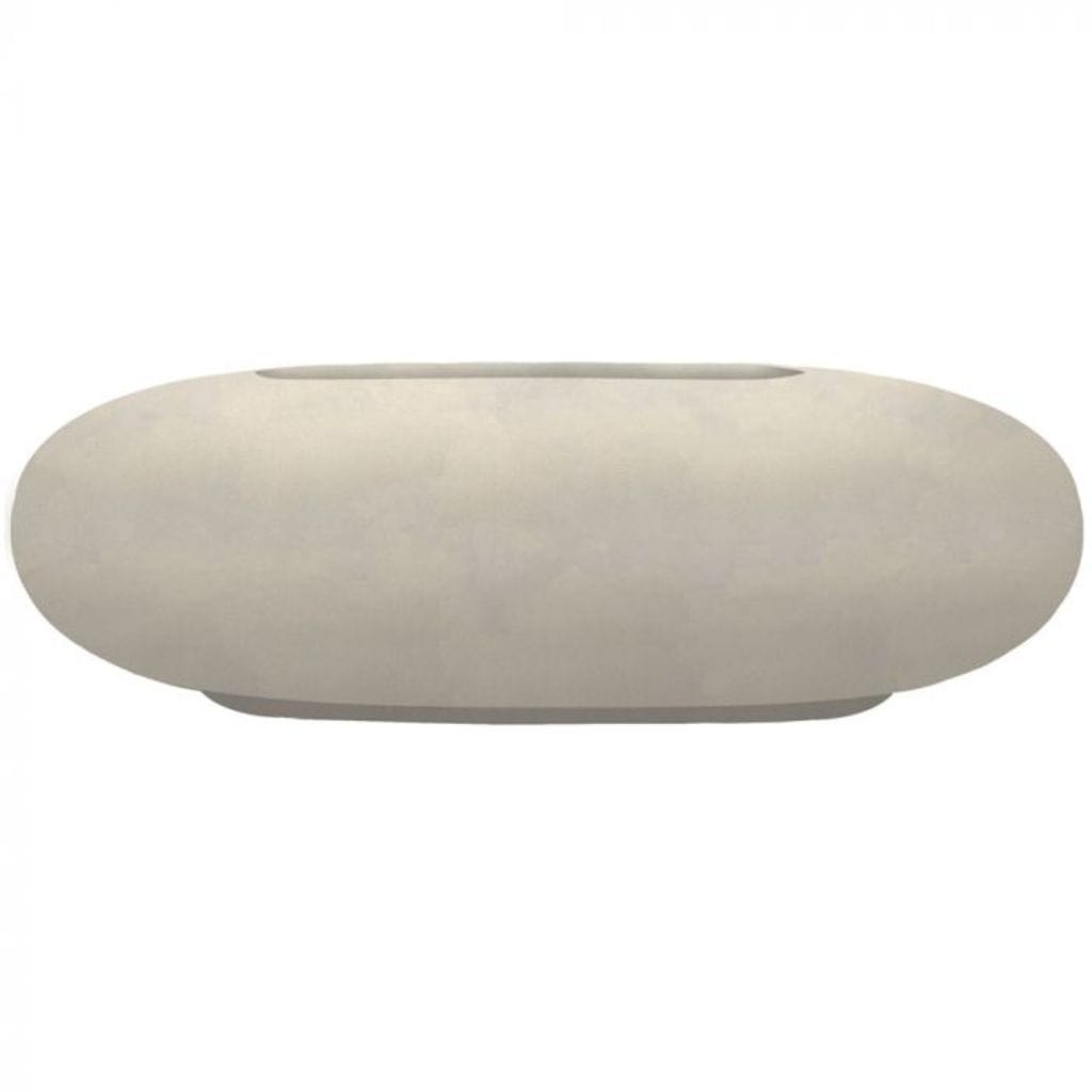Prism Hardscapes Pebble 56" Coastal Oval Concrete Propane Gas Fire Pit Table