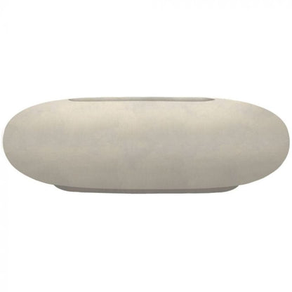 Prism Hardscapes Pebble 56" Coastal Oval Concrete Propane Gas Fire Pit Table