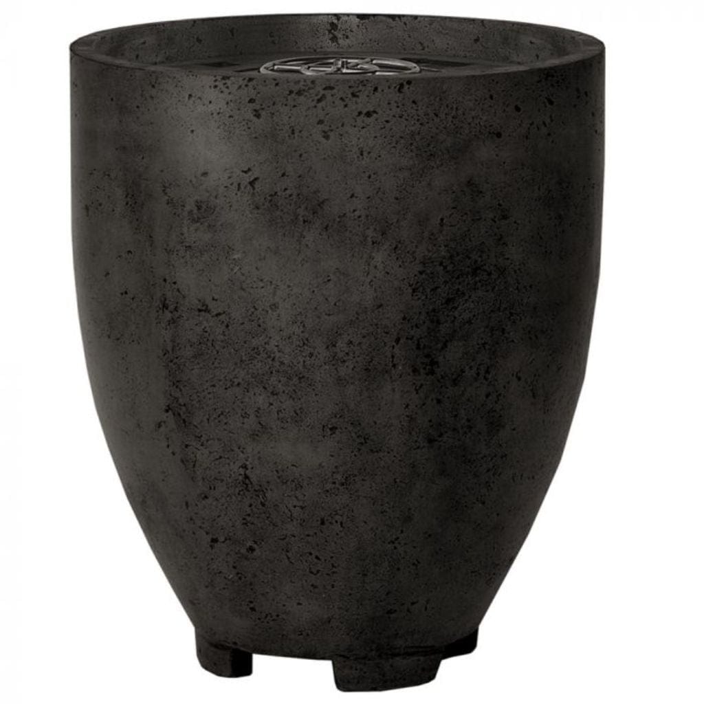 Prism Hardscapes Pentola 1 24" Ebony Round Concrete Propane Gas Fire Pit Bowl