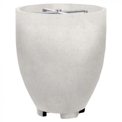 Prism Hardscapes Pentola 1 24" Ultra White Round Concrete Natural Gas Fire Pit Bowl