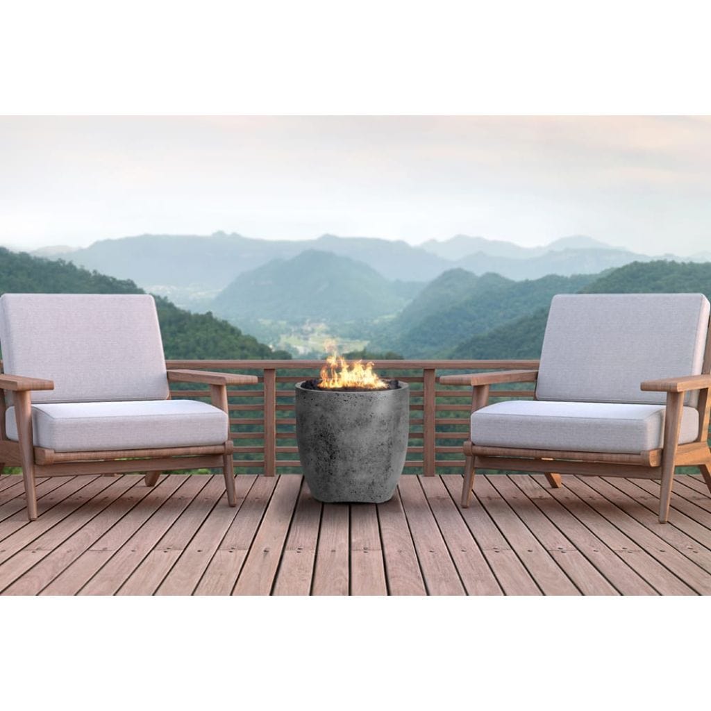 Prism Hardscapes Pentola 2 24" Coastal Round Concrete Natural Gas Fire Pit Bowl