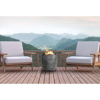 Prism Hardscapes Pentola 2 24" Ebony Round Concrete Propane Gas Fire Pit Bowl