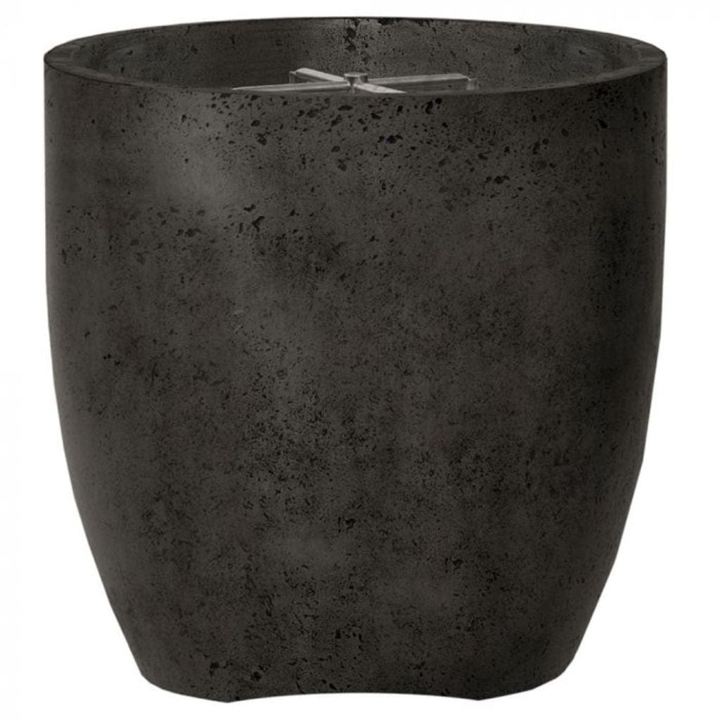 Prism Hardscapes Pentola 2 24" Ebony Round Concrete Propane Gas Fire Pit Bowl