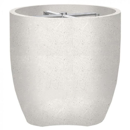 Prism Hardscapes Pentola 2 24" Ultra White Round Concrete Natural Gas Fire Pit Bowl