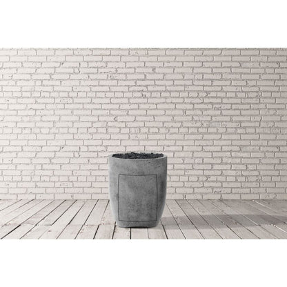 Prism Hardscapes Pentola 3 24" Ultra White Round Concrete Propane Gas Fire Pit Bowl