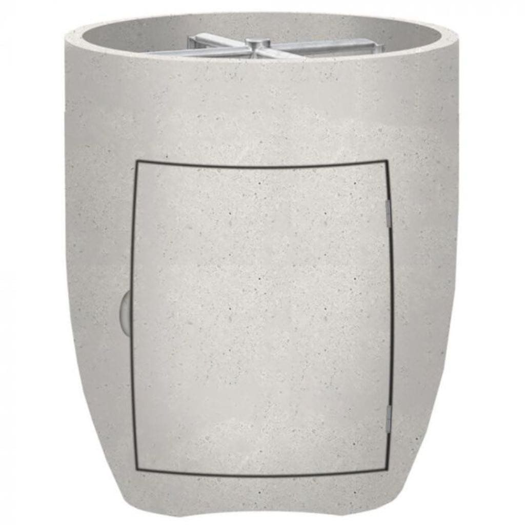 Prism Hardscapes Pentola 3 24" Ultra White Round Concrete Propane Gas Fire Pit Bowl