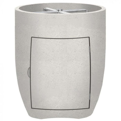 Prism Hardscapes Pentola 3 24" Ultra White Round Concrete Propane Gas Fire Pit Bowl