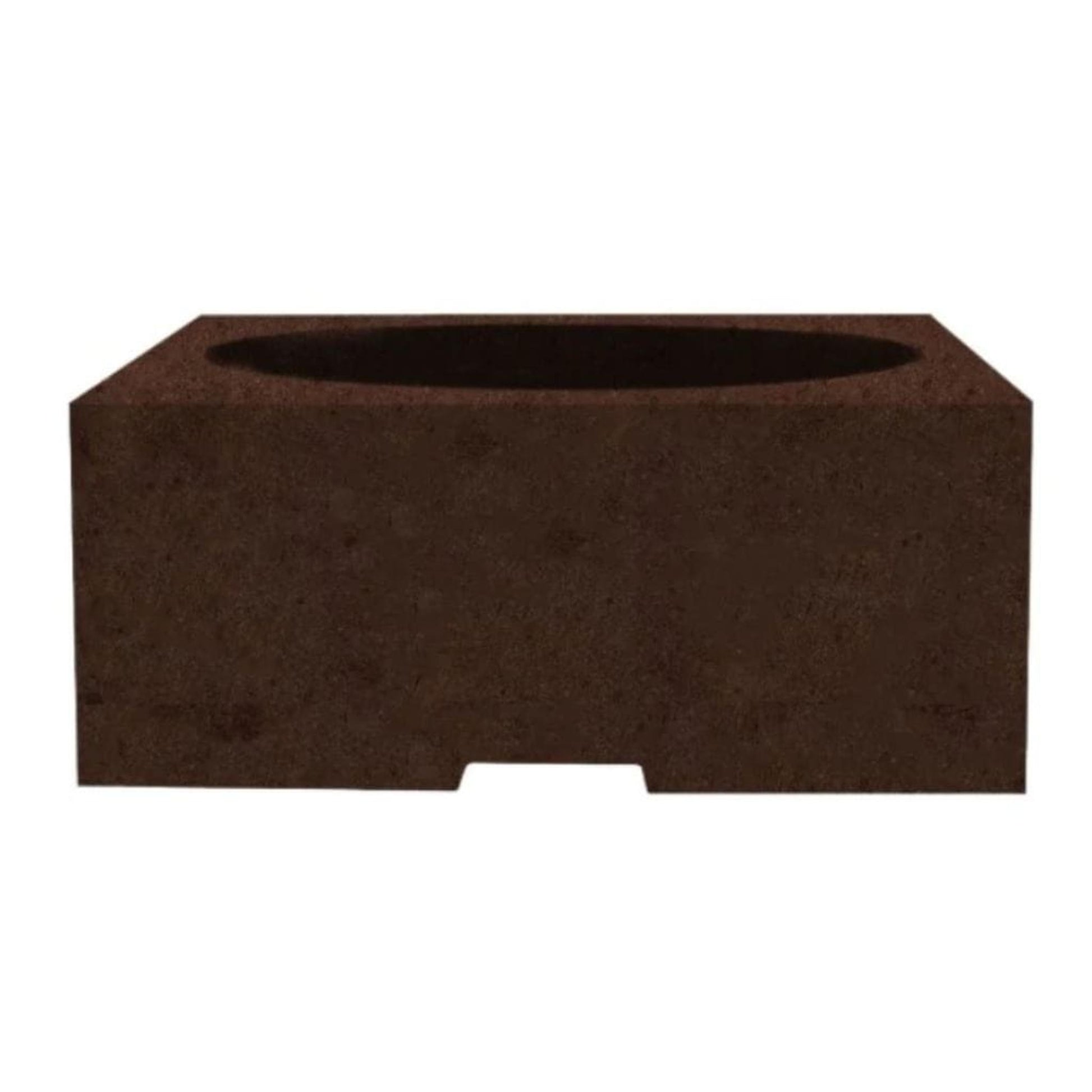 Prism Hardscapes Piazza 39" Café Square Glass Fiber Reinforced Cement Natural Gas Fire Pit Table