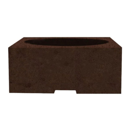 Prism Hardscapes Piazza 39" Café Square Glass Fiber Reinforced Cement Natural Gas Fire Pit Table