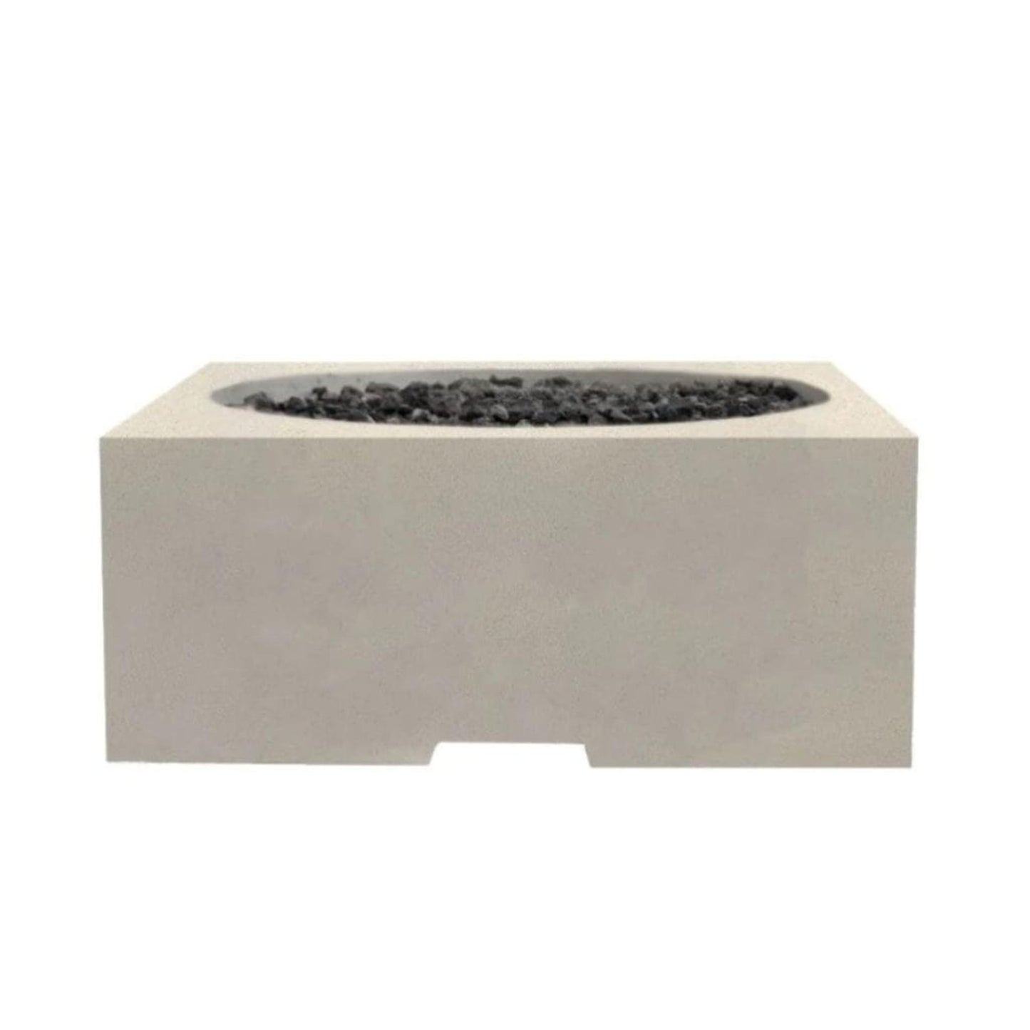 Prism Hardscapes Piazza 39" Coastal Square Glass Fiber Reinforced Cement Liquid Propane Fire Pit Table