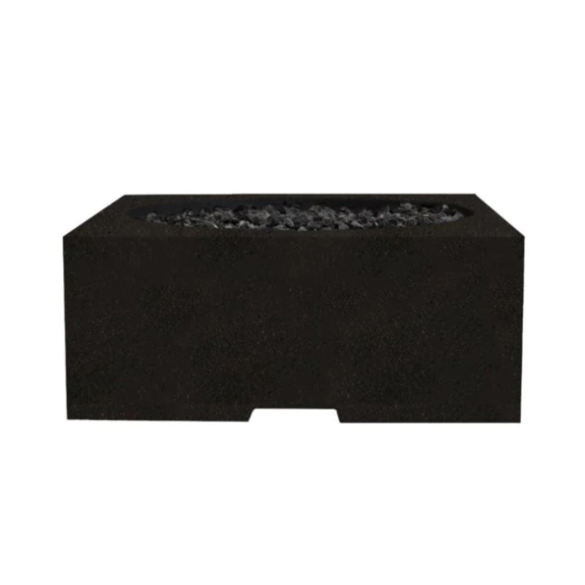 Prism Hardscapes Piazza 39" Ebony Square Glass Fiber Reinforced Cement Natural Gas Fire Pit Table