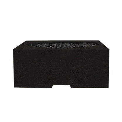 Prism Hardscapes Piazza 39" Ebony Square Glass Fiber Reinforced Cement Natural Gas Fire Pit Table