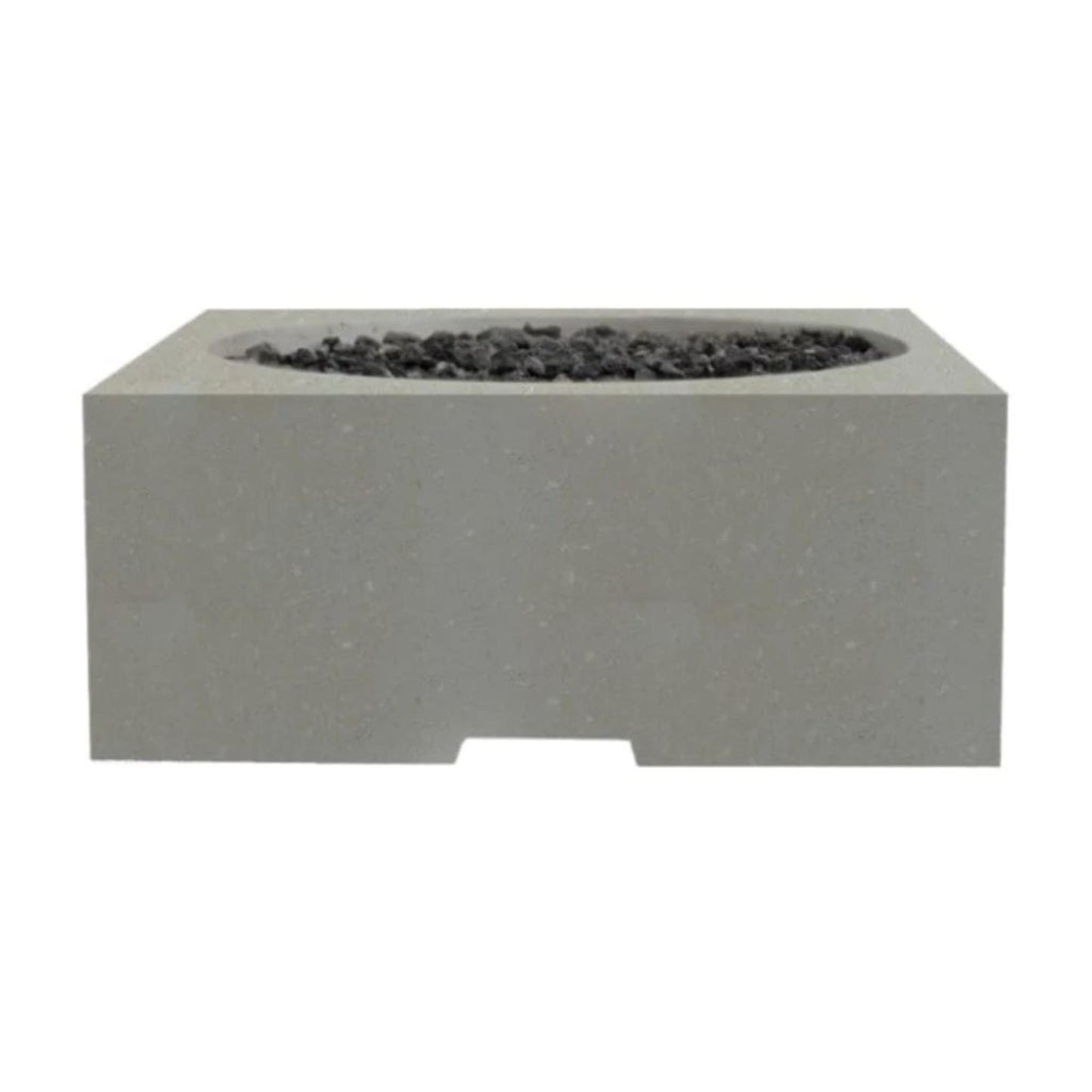Prism Hardscapes Piazza 39" Natural Square Glass Fiber Reinforced Cement Natural Gas Fire Pit Table