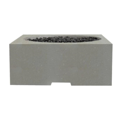 Prism Hardscapes Piazza 39" Natural Square Glass Fiber Reinforced Cement Natural Gas Fire Pit Table