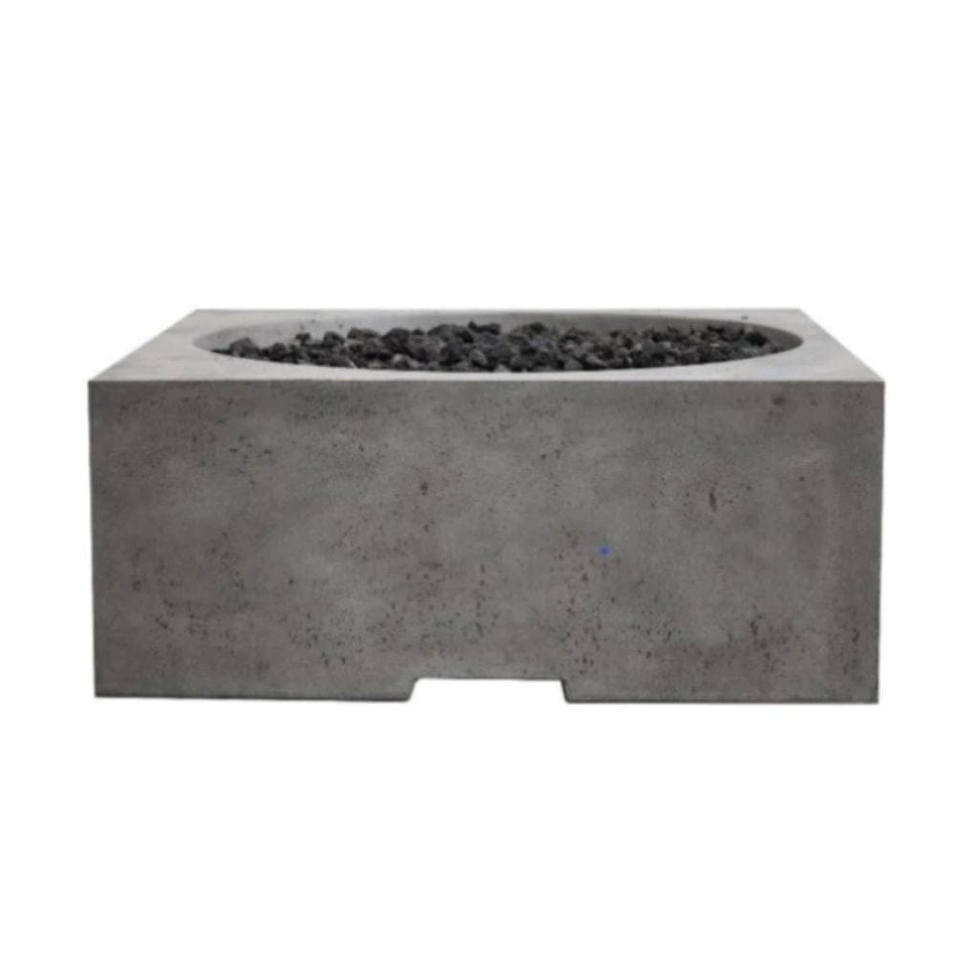 Prism Hardscapes Piazza 39" Pewter Square Glass Fiber Reinforced Cement Natural Gas Fire Pit Table