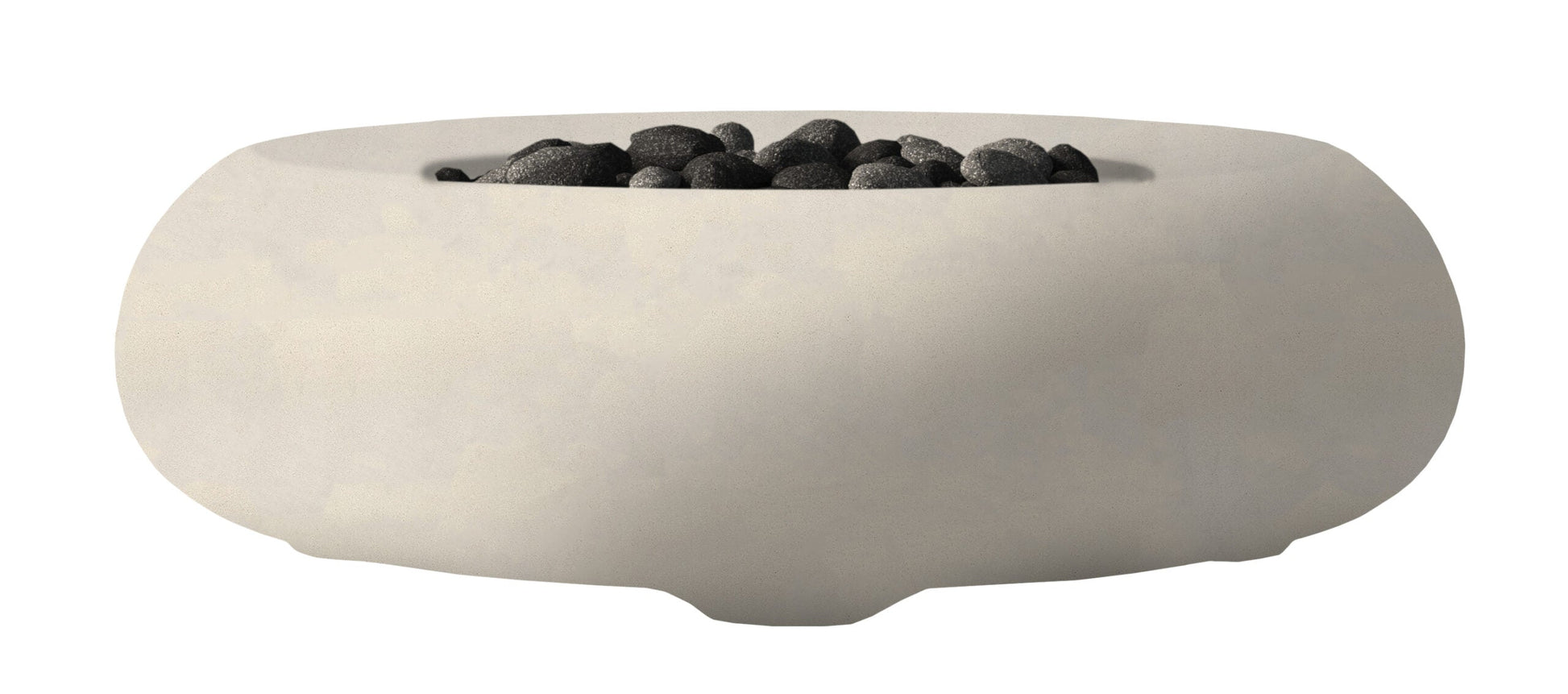 Prism Hardscapes Pietra 49" Coastal Modern Concrete Propane Gas Fire Bowl