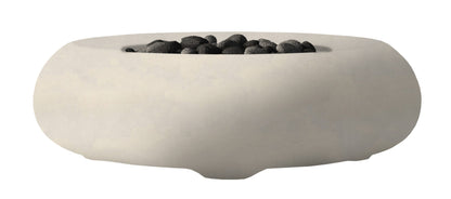 Prism Hardscapes Pietra 49" Coastal Modern Concrete Propane Gas Fire Bowl