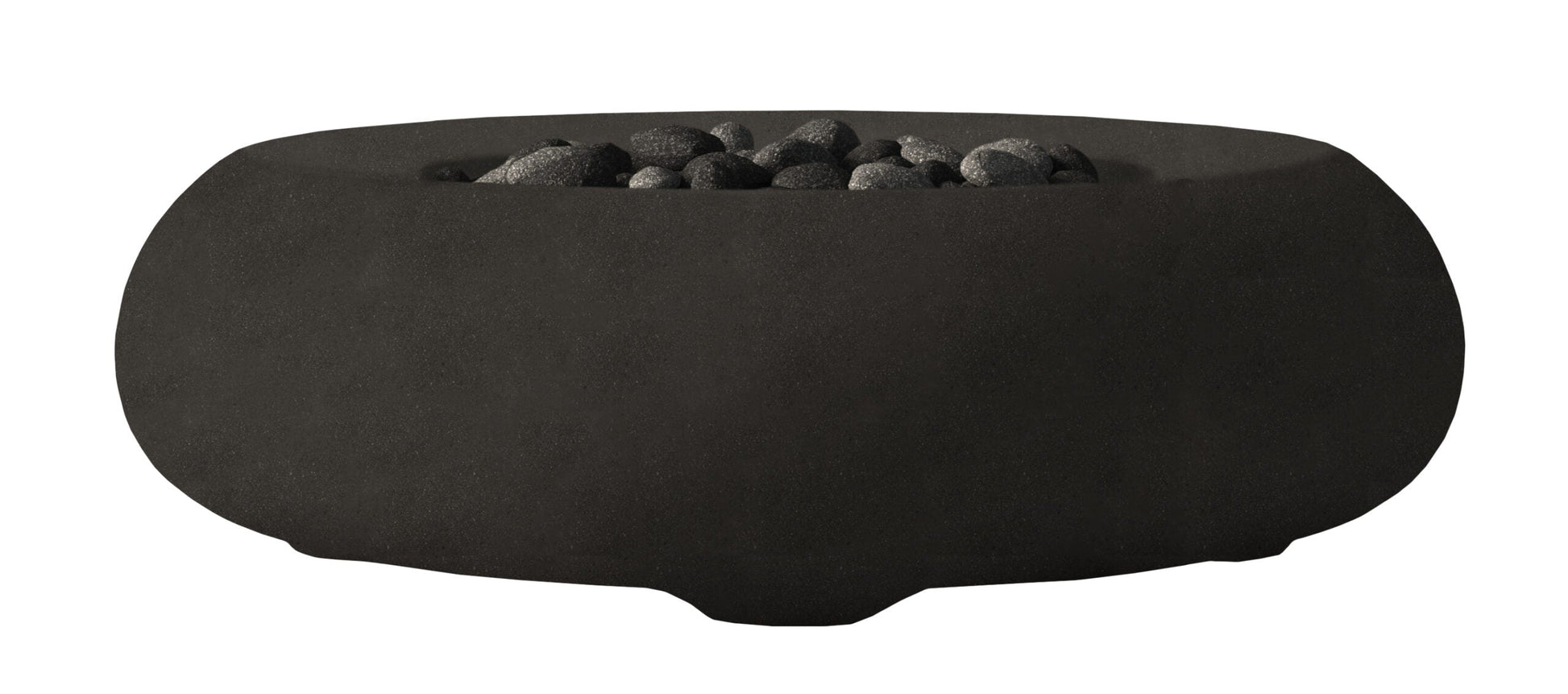 Prism Hardscapes Pietra 49" Ebony Modern Concrete Natural Gas Fire Bowl