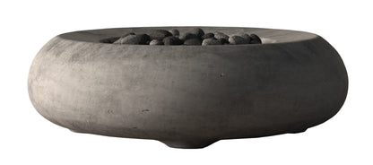 Prism Hardscapes Pietra 49" Pewter Modern Concrete Natural Gas Fire Bowl