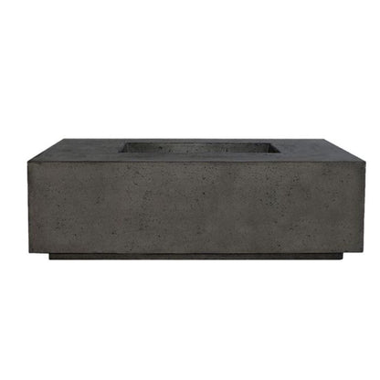 Prism Hardscapes Porto 58 58" Ebony Rectangular Concrete Propane Gas Fire Pit Table