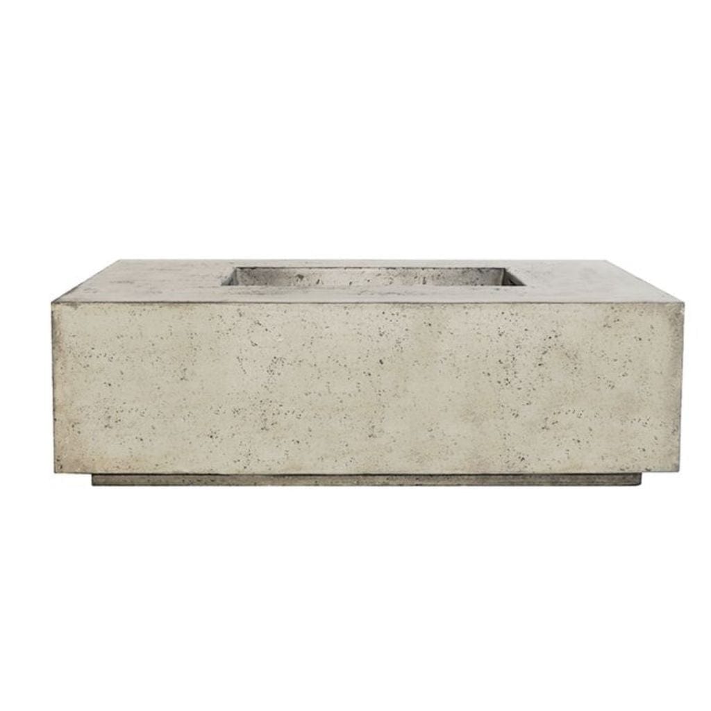 Prism Hardscapes Porto 58 58" Natural Rectangular Concrete Propane Gas Fire Pit Table