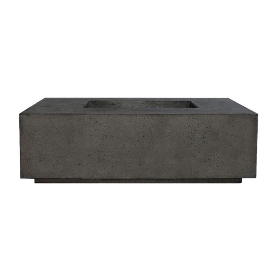 Prism Hardscapes Porto 68 68" Ebony Rectangular Concrete Propane Gas Fire Pit Table
