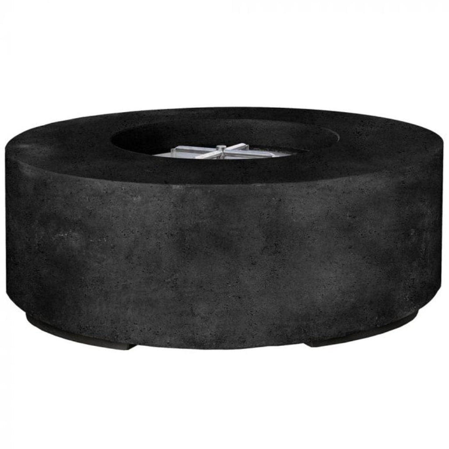 Prism Hardscapes Rotondo 48" Ebony Round Concrete Propane Gas Fire Pit Bowl