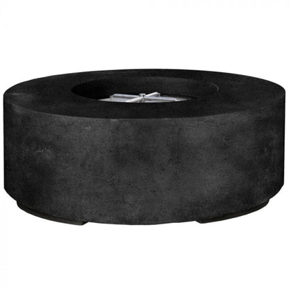 Prism Hardscapes Rotondo 48" Ebony Round Concrete Propane Gas Fire Pit Bowl