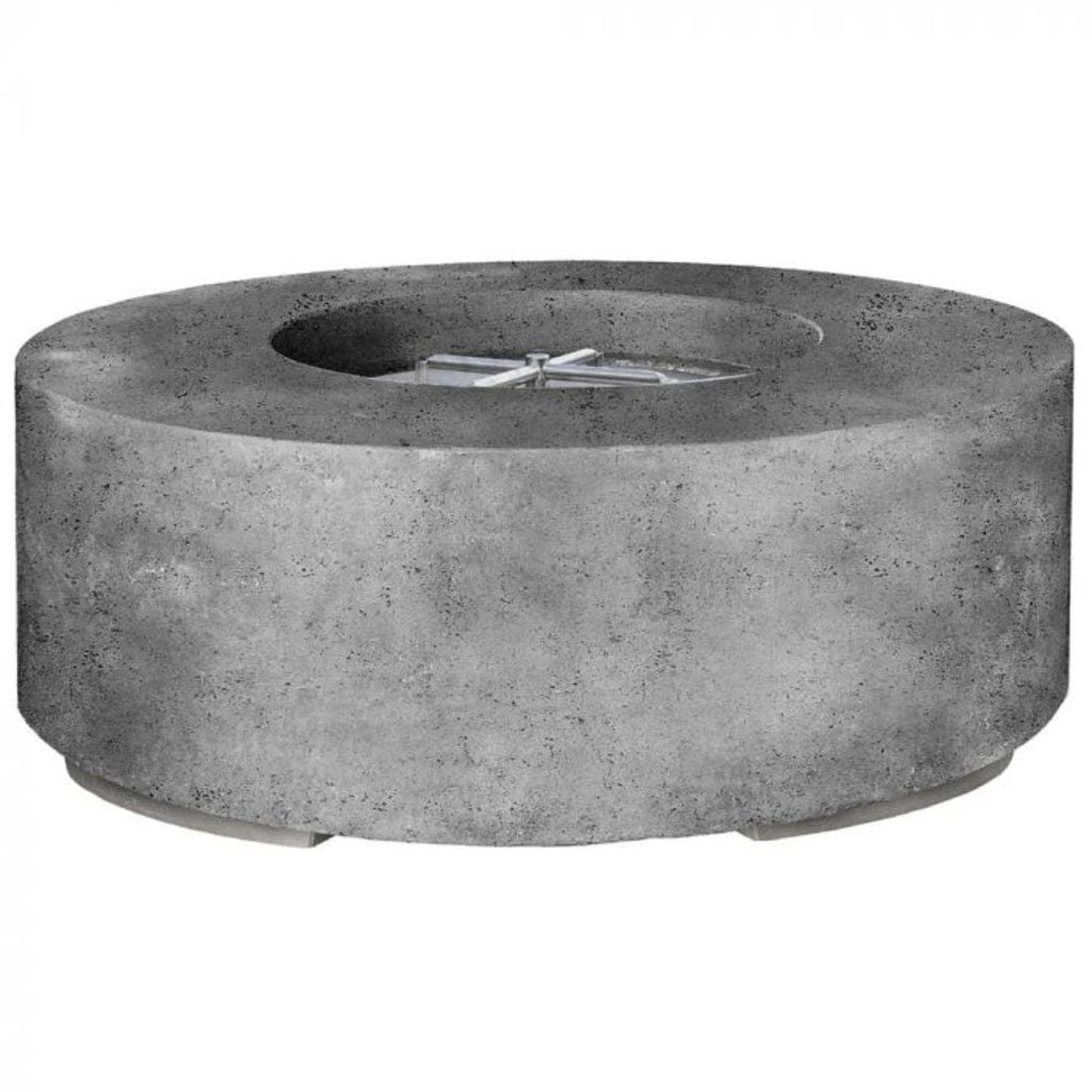 Prism Hardscapes Rotondo 48" Pewter Round Concrete Natural Gas Fire Pit Bowl