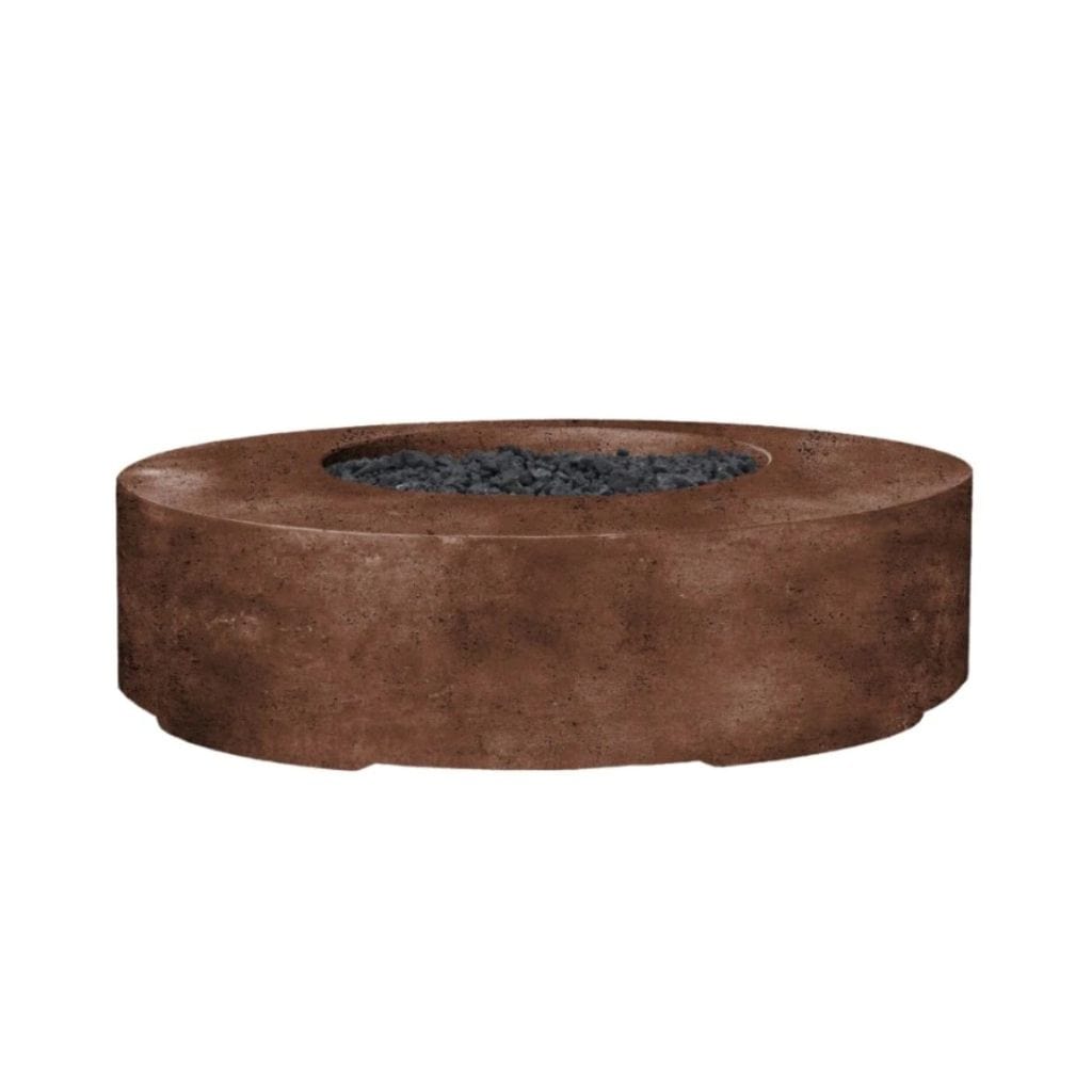 Prism Hardscapes Rotondo 80 80" Cafe Round Concrete Natural Gas Fire Pit Bowl With Match Lit Ignition