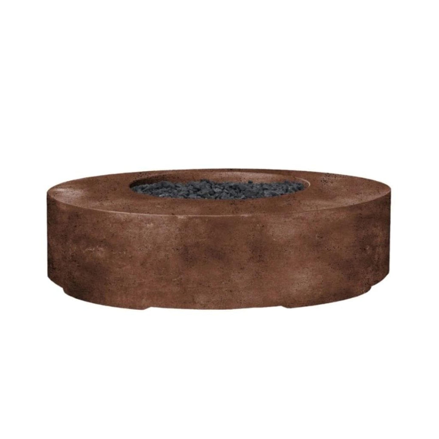 Prism Hardscapes Rotondo 80 80" Cafe Round Concrete Propane Gas Fire Pit Bowl With Match Lit Ignition