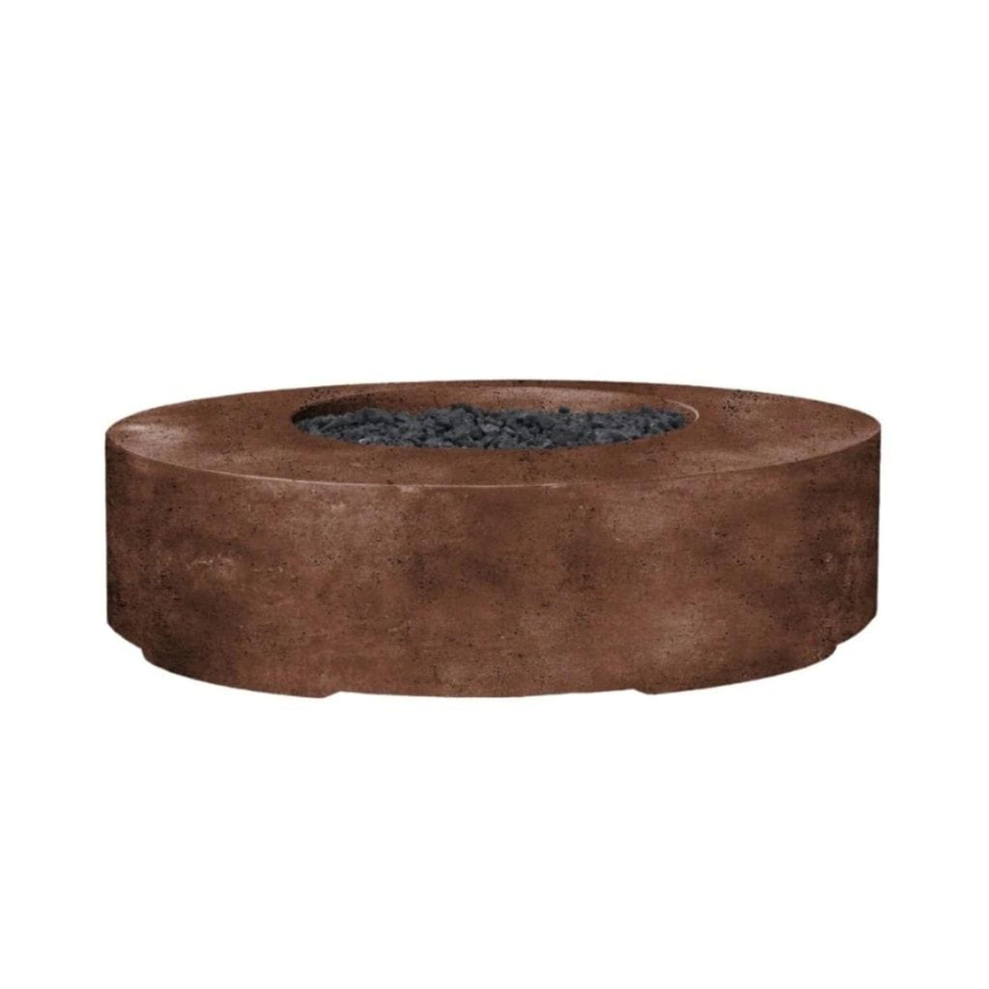 Prism Hardscapes Rotondo 80 80" Cafe Round Concrete Propane Gas Fire Pit Bowl With Match Lit Ignition