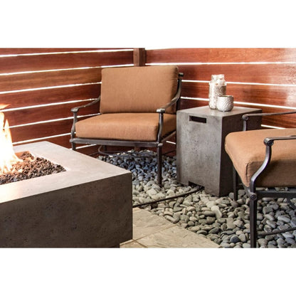 Prism Hardscapes Sausalito 16" Ultra White Square Concrete Propane Tank Enclosure