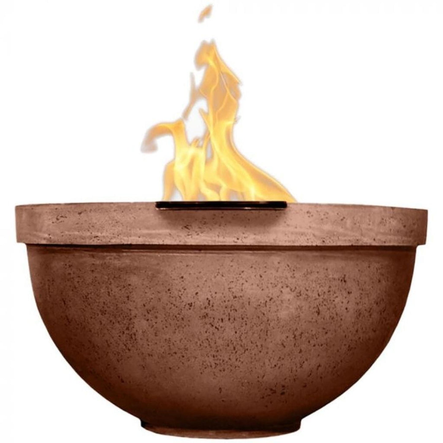 Prism Hardscapes Sorrento 33" Café Round Concrete Match Lit Natural Gas Pit Bowl