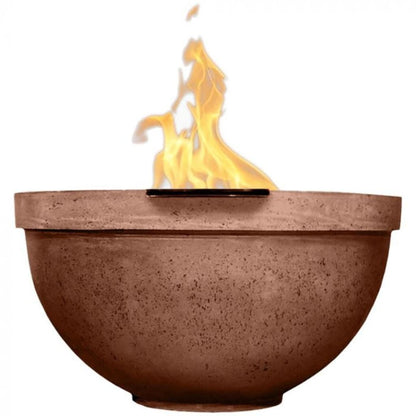 Prism Hardscapes Sorrento 33" Café Round Concrete Match Lit Natural Gas Pit Bowl