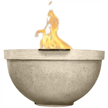 Prism Hardscapes Sorrento 33" Coastal Round Concrete Match Lit Liquid Propane Pit Bowl