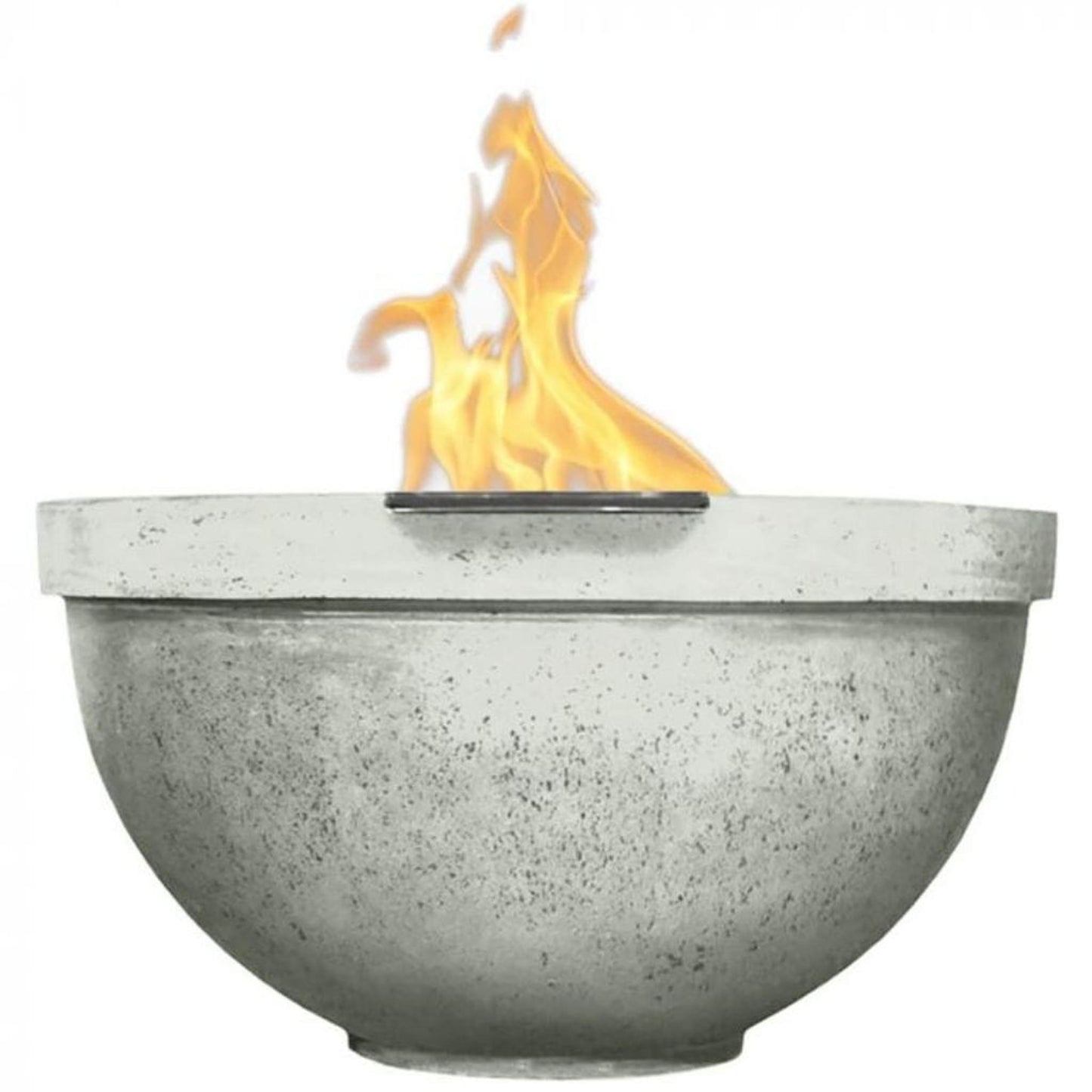 Prism Hardscapes Sorrento 33" Natural Round Concrete Match Lit Natural Gas Pit Bowl