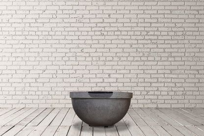 Prism Hardscapes Sorrento 33" Ultra White Concrete Water Bowl