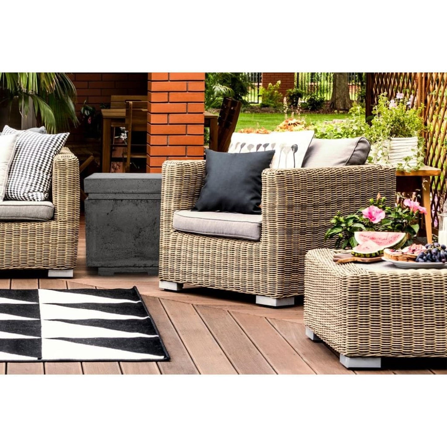 Prism Hardscapes Tav 20" Cafe Square Concrete Propane Tank Enclosure