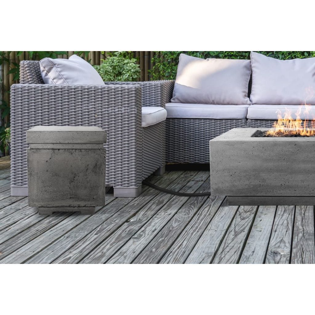 Prism Hardscapes Tav 20" Ebony Square Concrete Propane Tank Enclosure
