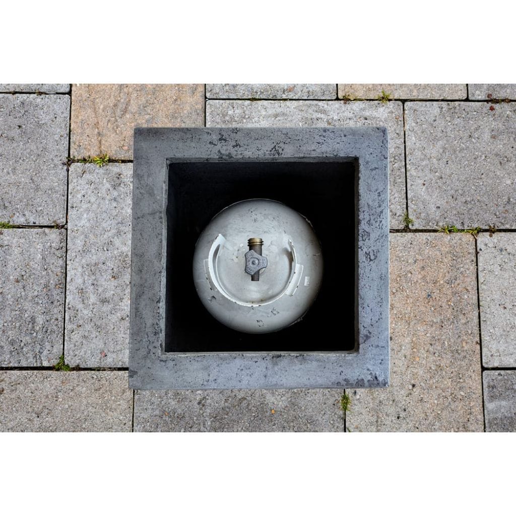 Prism Hardscapes Tav 20" Ultra White Square Concrete Propane Tank Enclosure