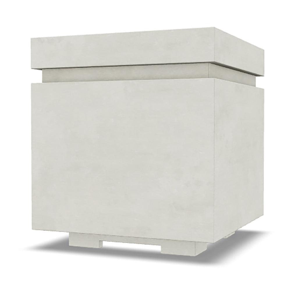 Prism Hardscapes Tav 20" Ultra White Square Concrete Propane Tank Enclosure