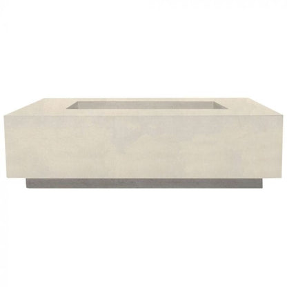Prism Hardscapes Tavola 1 56" Coastal Rectangular Concrete Natural Gas Fire Pit Table