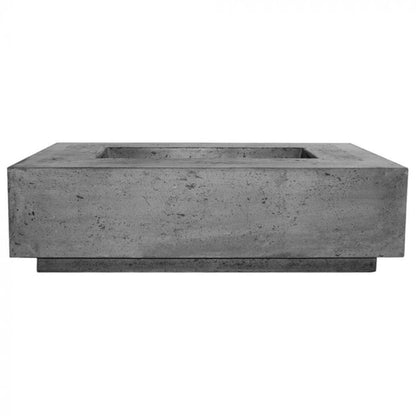 Prism Hardscapes Tavola 1 56" Pewter Rectangular Concrete Propane Gas Fire Pit Table