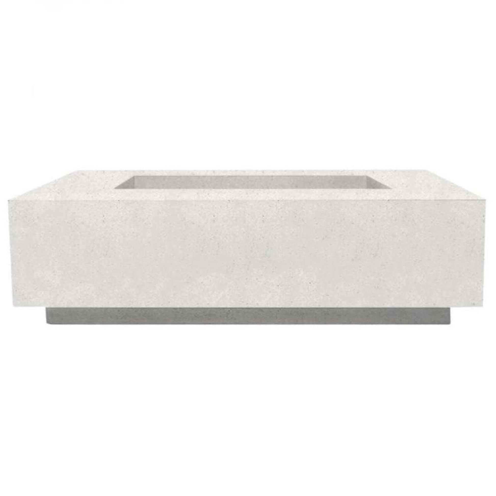 Prism Hardscapes Tavola 1 56" Ultra White Rectangular Concrete Natural Gas Fire Pit Table