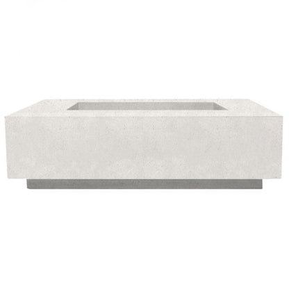 Prism Hardscapes Tavola 1 56" Ultra White Rectangular Concrete Natural Gas Fire Pit Table